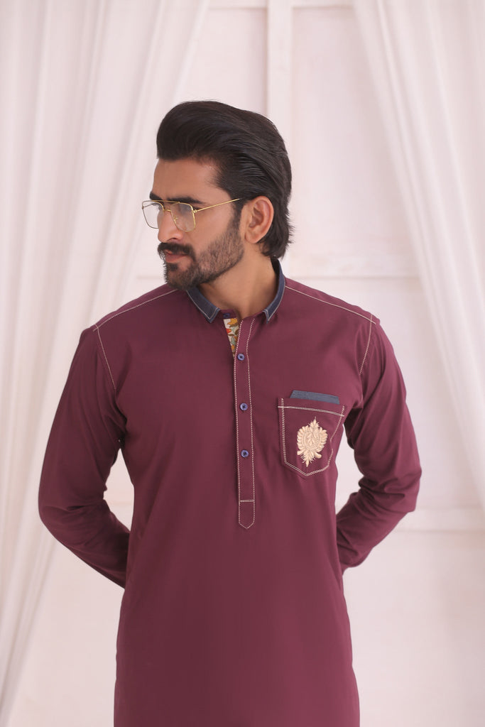 ER 685 Maroon kurta Pajama Dress