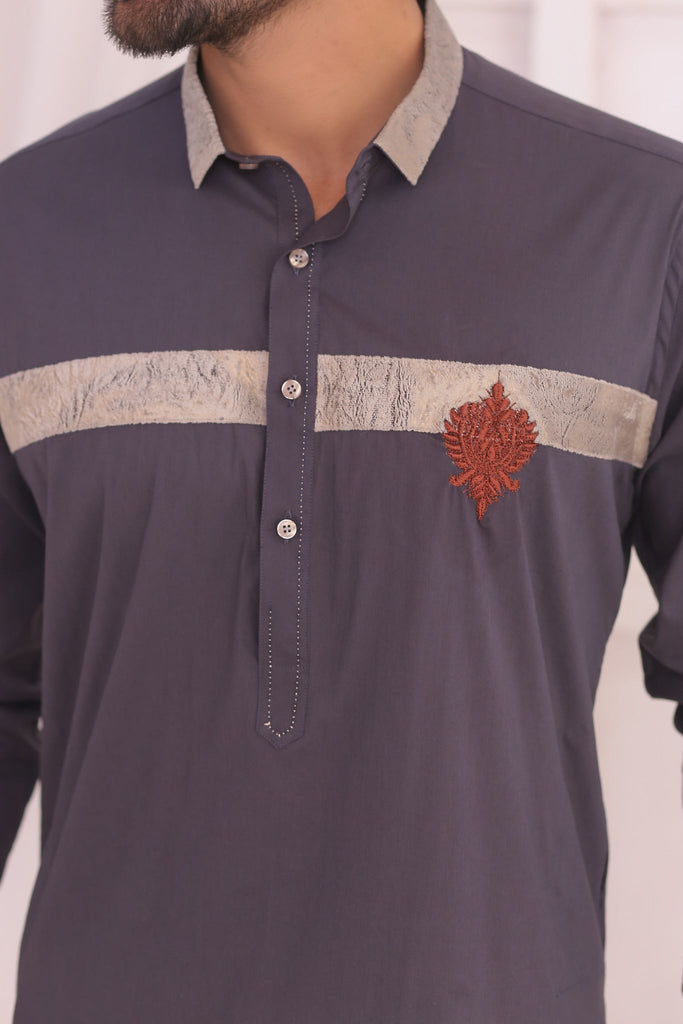 ER 687 Grey Shalwar Kameez Male