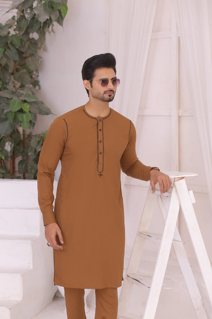 ER 692 tan Mens Wear Kurta Pajama