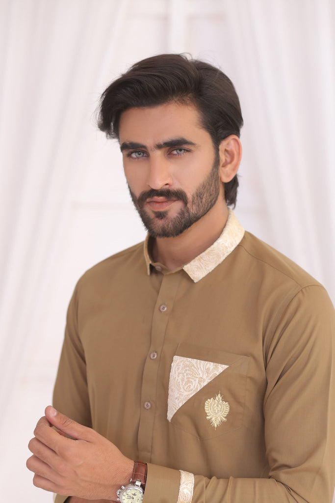 ER 732 Gold Men's Shalwar Kameez