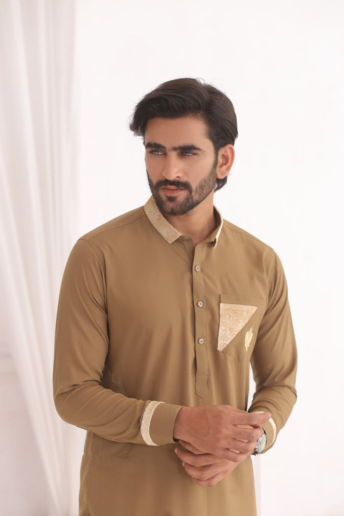 ER 732 Gold Men's Shalwar Kameez