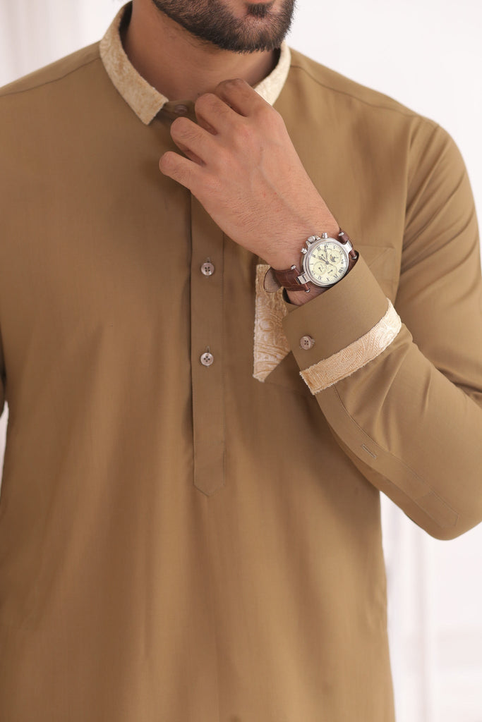 ER 732 Gold Men's Shalwar Kameez