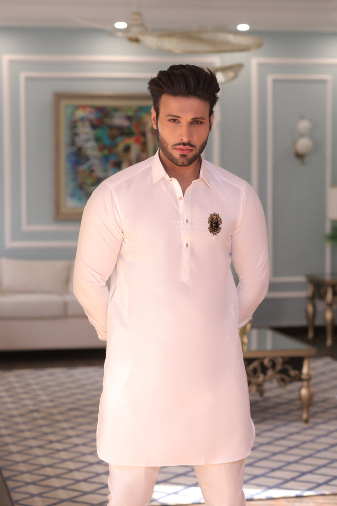 ER 682 White Kurta Pajama