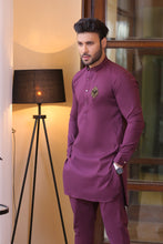 Load image into Gallery viewer, ER 684 Maroon Cotton Kurta Pajama