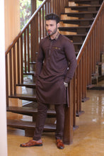 Load image into Gallery viewer, ER 696 Brown Kurta Pajama