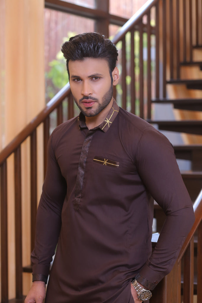 ER 696 Brown Kurta Pajama