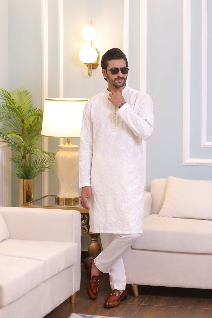 CK 716 White Kurta Pajama