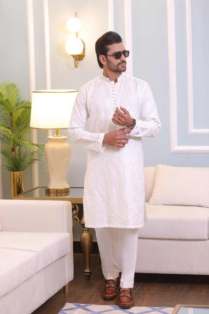 CK 716 White Kurta Pajama