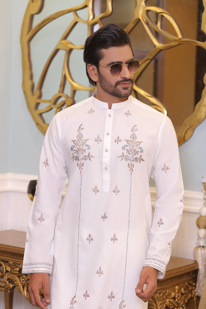 CK 717 White Kurta Pajama For Men