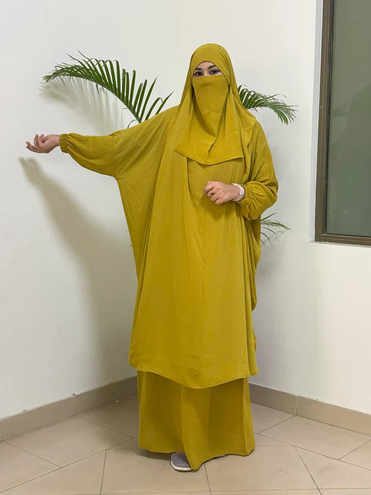 Alma Jilbab Set (Mustard Yellow - Color)