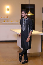 Load image into Gallery viewer, CK 711 Black Kurta Pajama Design