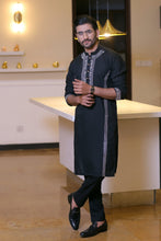 Load image into Gallery viewer, CK 711 Black Kurta Pajama Design