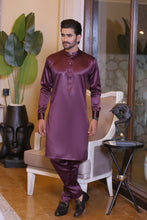 Load image into Gallery viewer, ER 703 Purple Gents Pajama Kurta