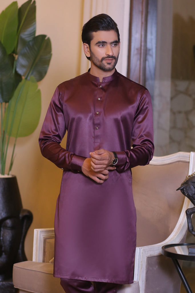 ER 703 Purple Gents Pajama Kurta