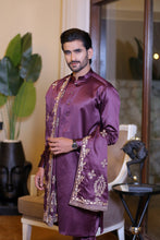 Load image into Gallery viewer, ER 703 Purple Gents Pajama Kurta