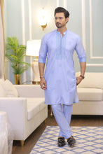 Load image into Gallery viewer, CK 709 Sky Blue Chikankari Kurta For Men