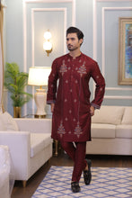 Load image into Gallery viewer, CK 714 Maroon Kurta Pajama Male