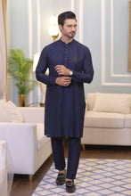 Load image into Gallery viewer, ER 707 Mid Night Blue Kurta Pajama