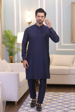 Load image into Gallery viewer, ER 707 Mid Night Blue Kurta Pajama