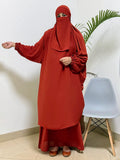 Alma Jilbab Set (Rust - Color)