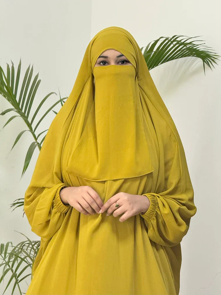 Alma Jilbab Set (Mustard Yellow - Color)