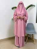 Alma Jilbab Set (Dust Pink - Color)