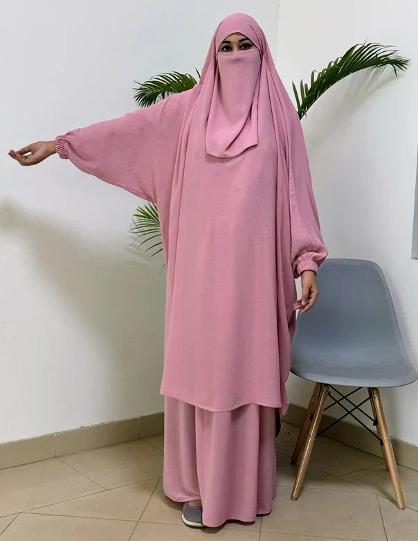 Alma Jilbab Set (Dust Pink - Color)