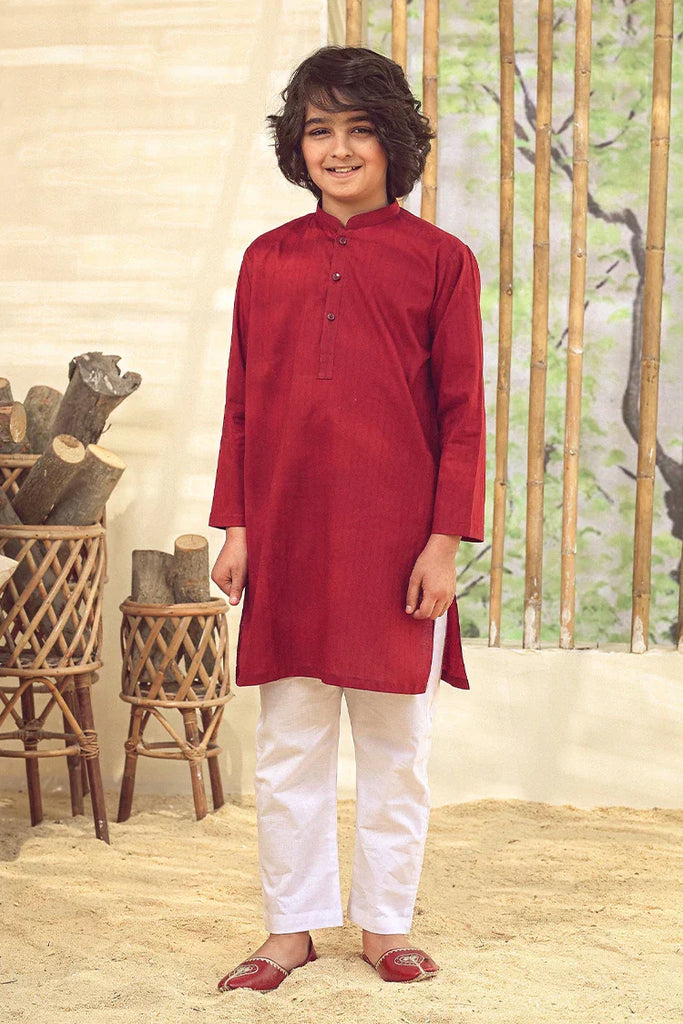 Istor - Stitched  - Kids Kurta - Maroon - IST-100