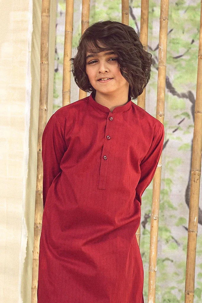 Istor - Stitched  - Kids Kurta - Maroon - IST-100