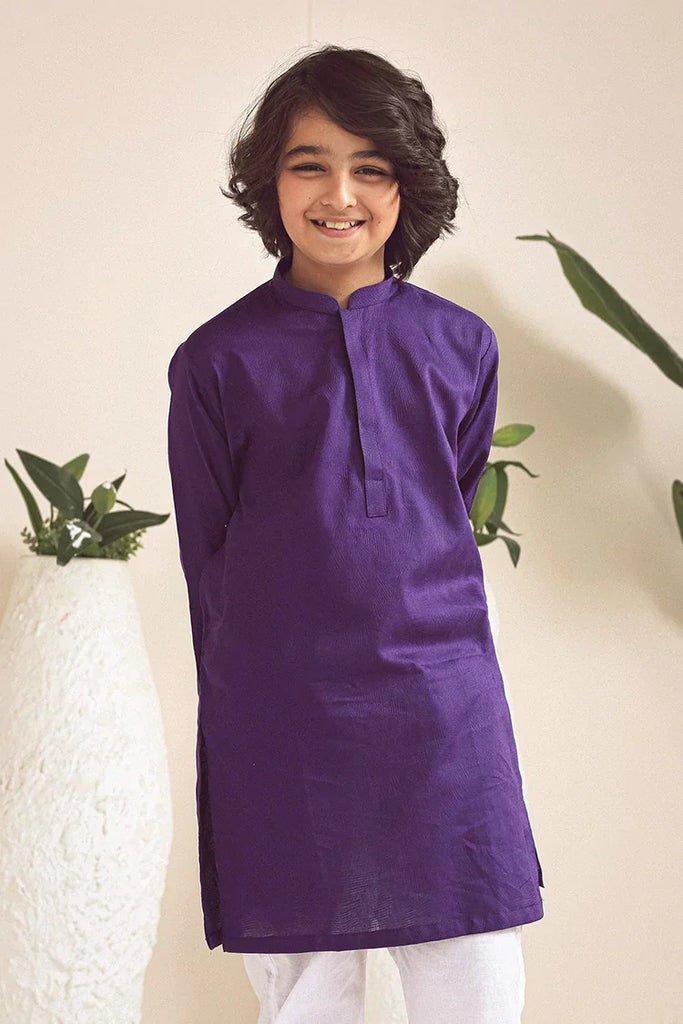 Istor - Stitched  - Kids Kurta - Plum - IST-101