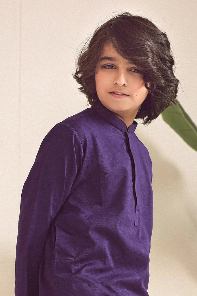 Istor - Stitched  - Kids Kurta - Plum - IST-101