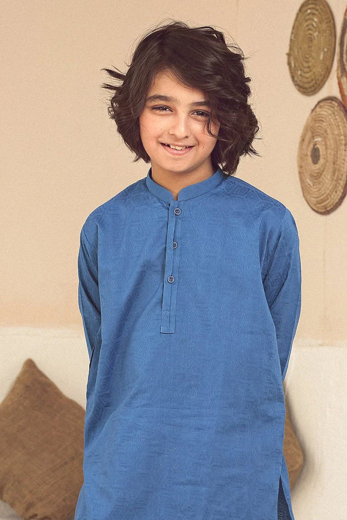 Istor - Stitched  - Kids Kurta - Royal Blue - IST-103