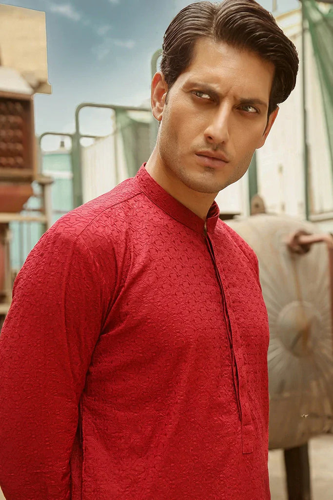 Istor - 1 Pc Stitched - Red Kurta - IST-42