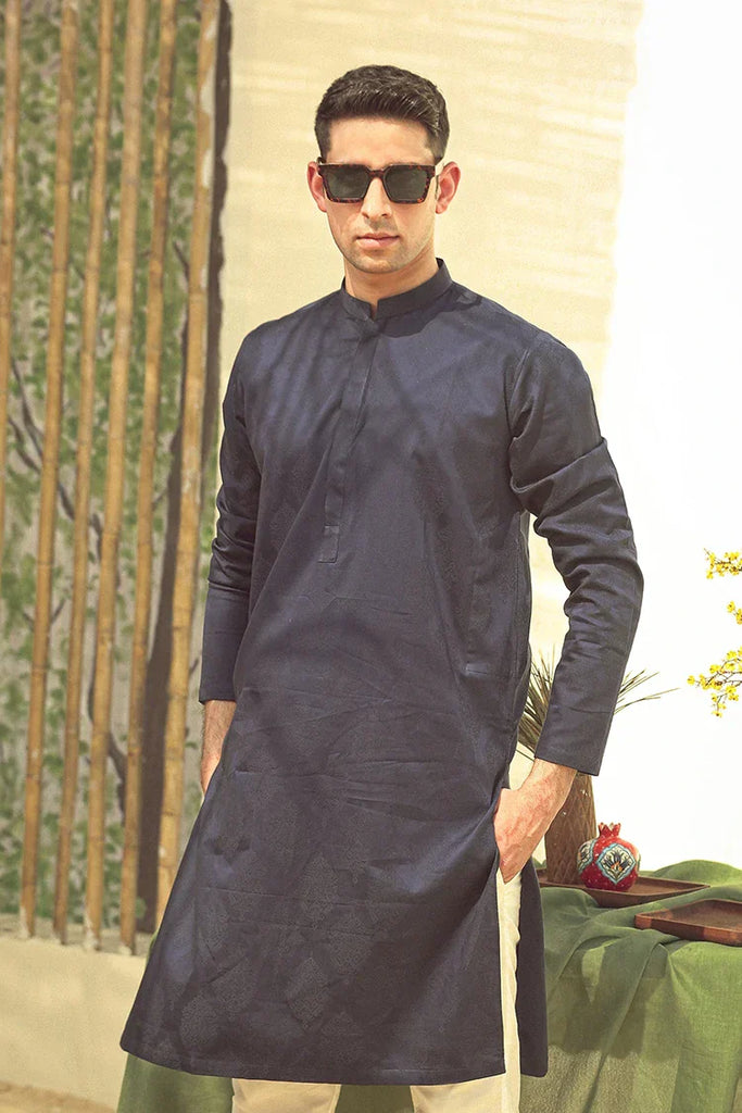 Istor - 1 Pc Stitched - Navy Kurta - IST-77