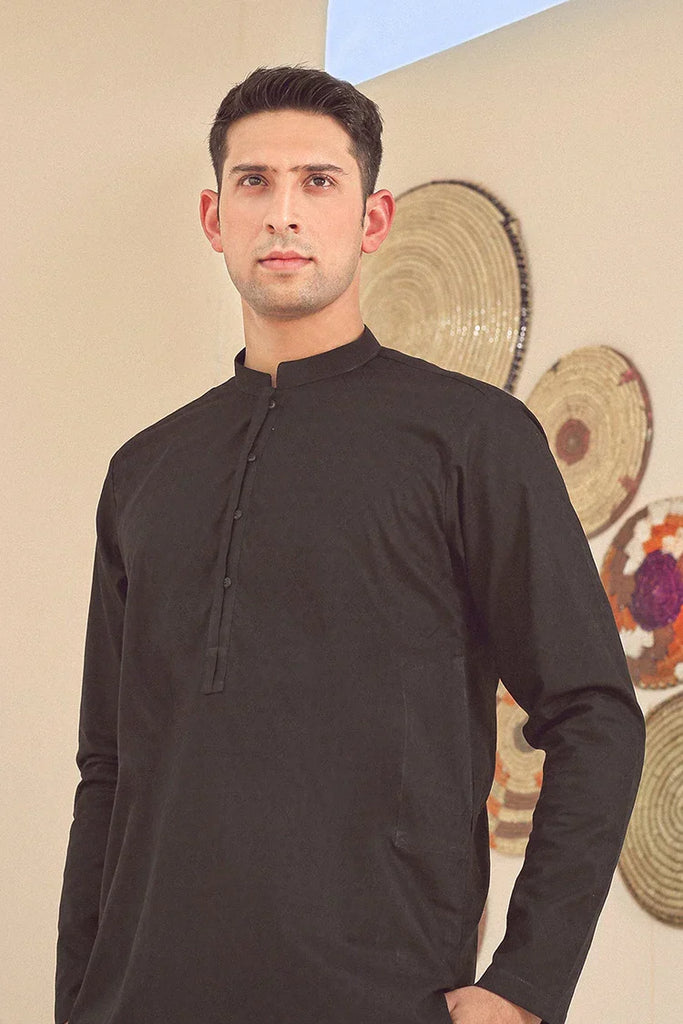 Istor - 1 Pc Stitched - Black Kurta - IST-80