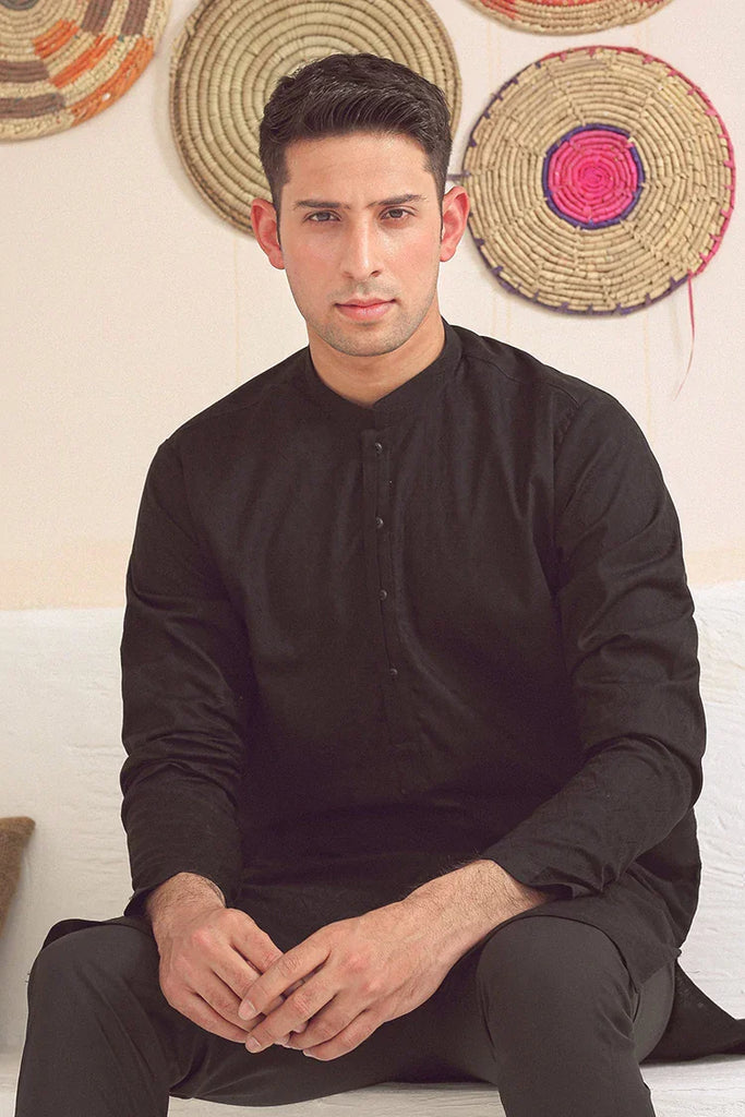 Istor - 1 Pc Stitched - Black Kurta - IST-80