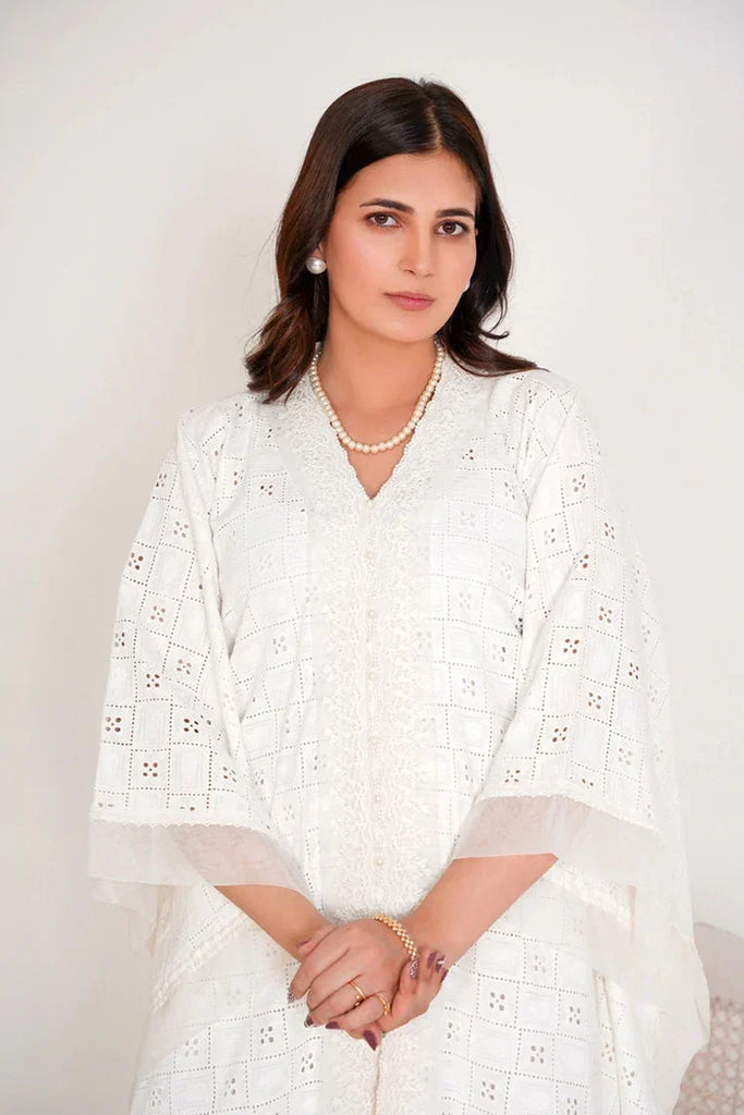 Emeralds - Embroidered Lawn Festive Pret - Ivory