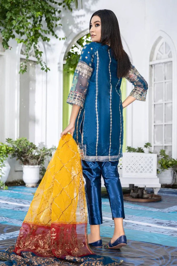 Ketifa - Formals Unstitched Collection - Artistic Blue