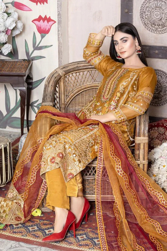 Ketifa - Formals Unstitched Collection - Brilliant Gold