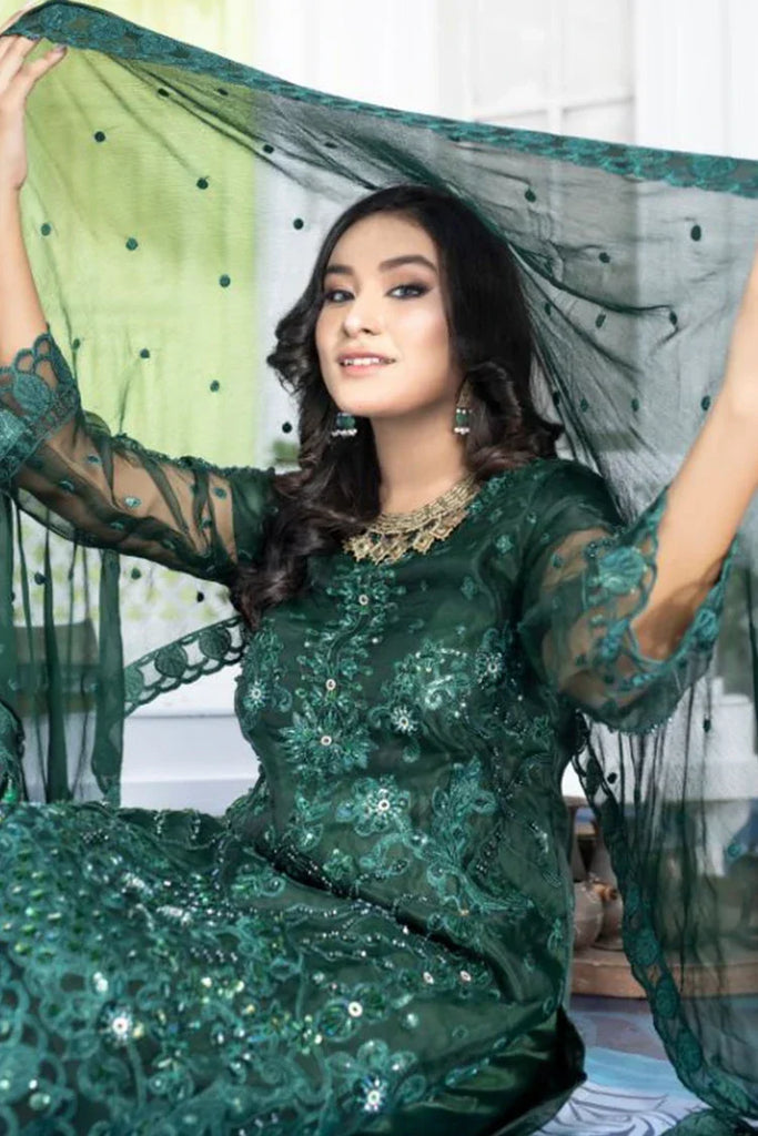 Ketifa - Formals Unstitched Collection - Luxurious Green