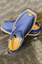 Load image into Gallery viewer, Khan&#39;s Wear - Kaptaan Chappal - Blue