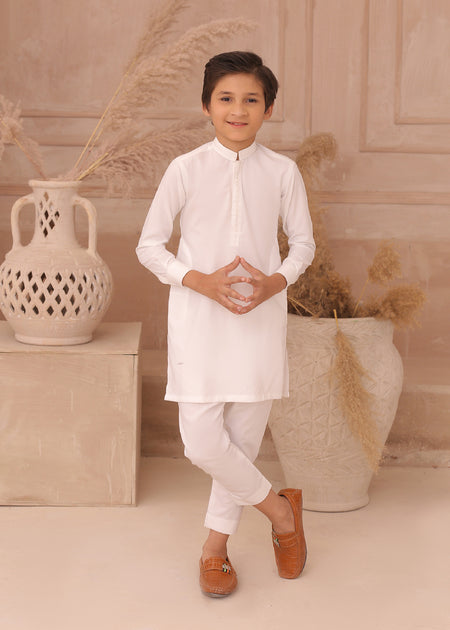 KD White Kids Kurta With Pajama