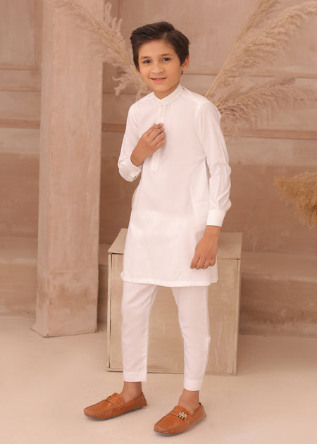 KD White Kids Kurta With Pajama