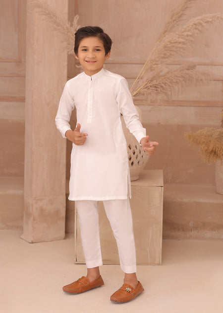 KD White Kids Kurta With Pajama