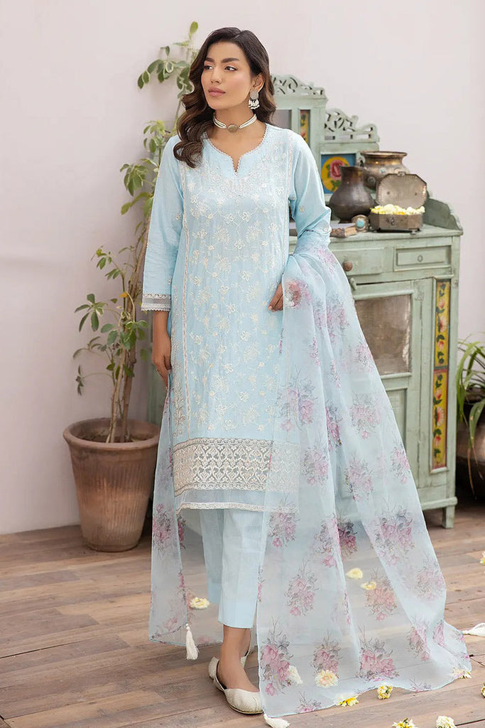 La Rosaa - Eid Edit Pret '24 - LE-24-09 Light Blue - 3Pc