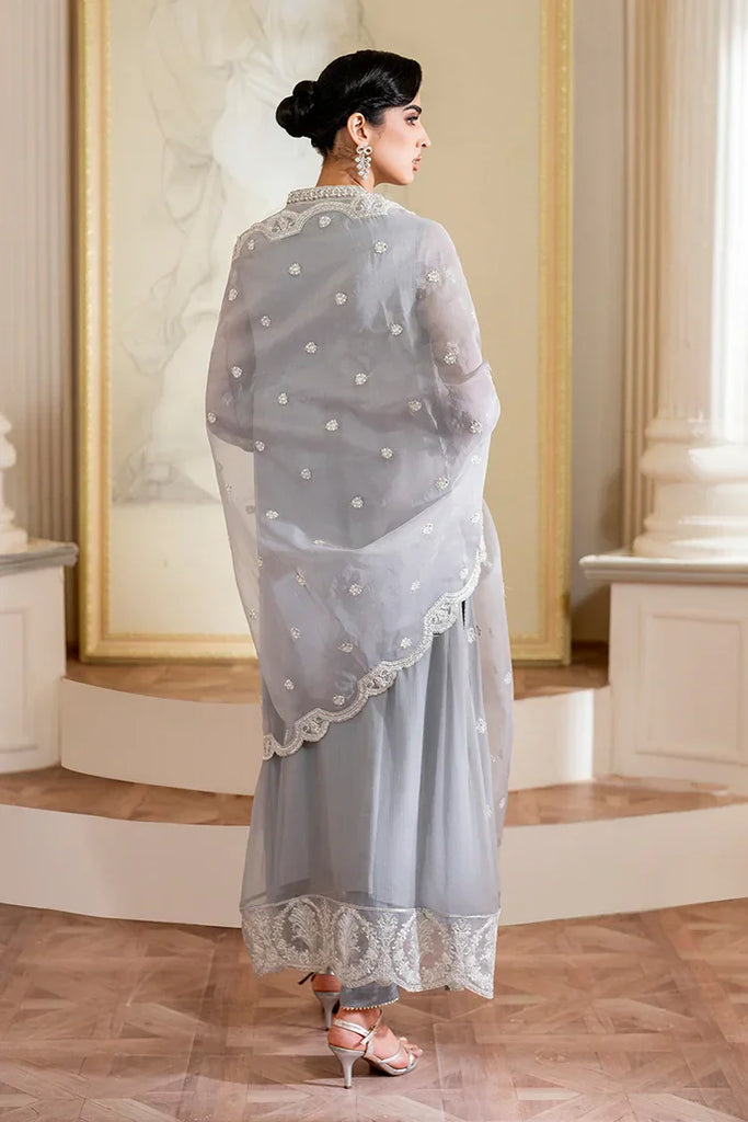 Fozia Khalid - Unstitched Chiffon Collection - Dove - LFP-1108