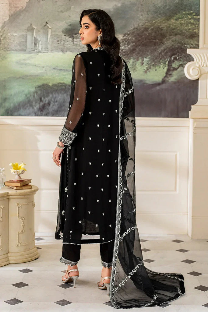 Fozia Khalid - Unstitched Chiffon Collection - Midnight - LFP-1109