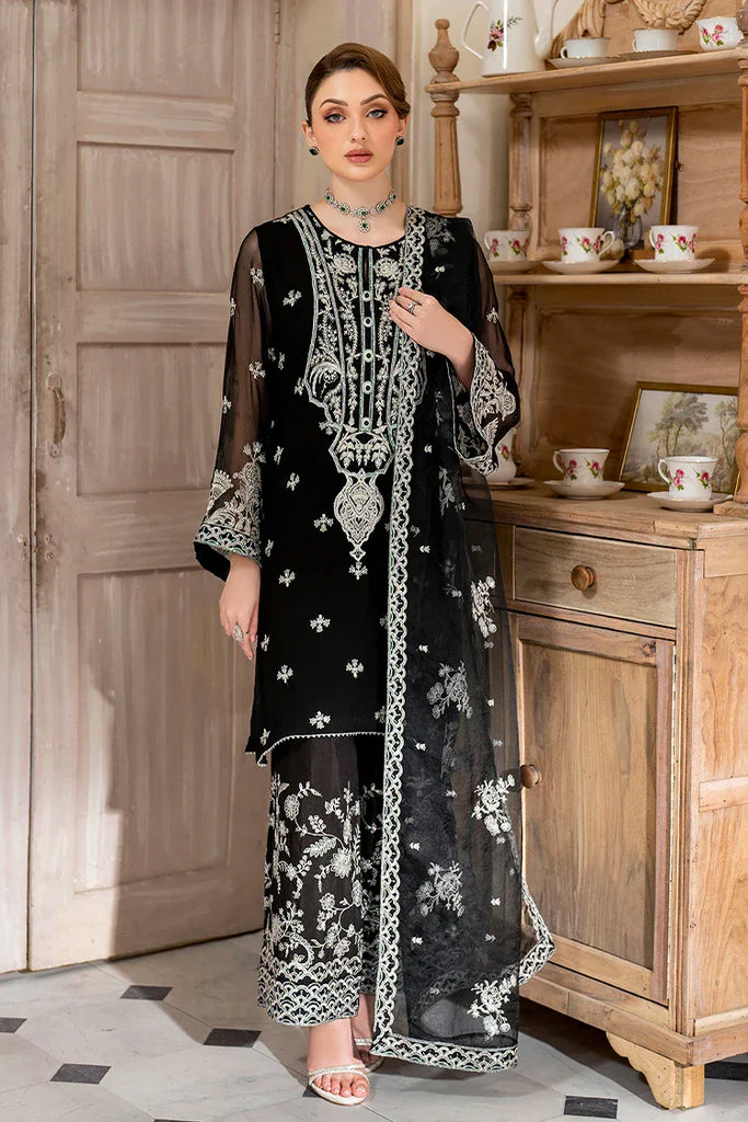 Fozia Khalid - Unstitched Chiffon Collection - Delia  - LFP-1113