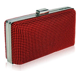 LSE00108 - Red Hard Case Evening Clutch