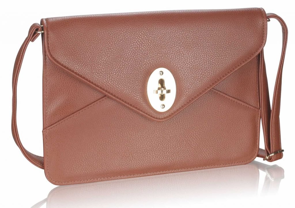 LSE00217- Brown Women's Envelop Clutch